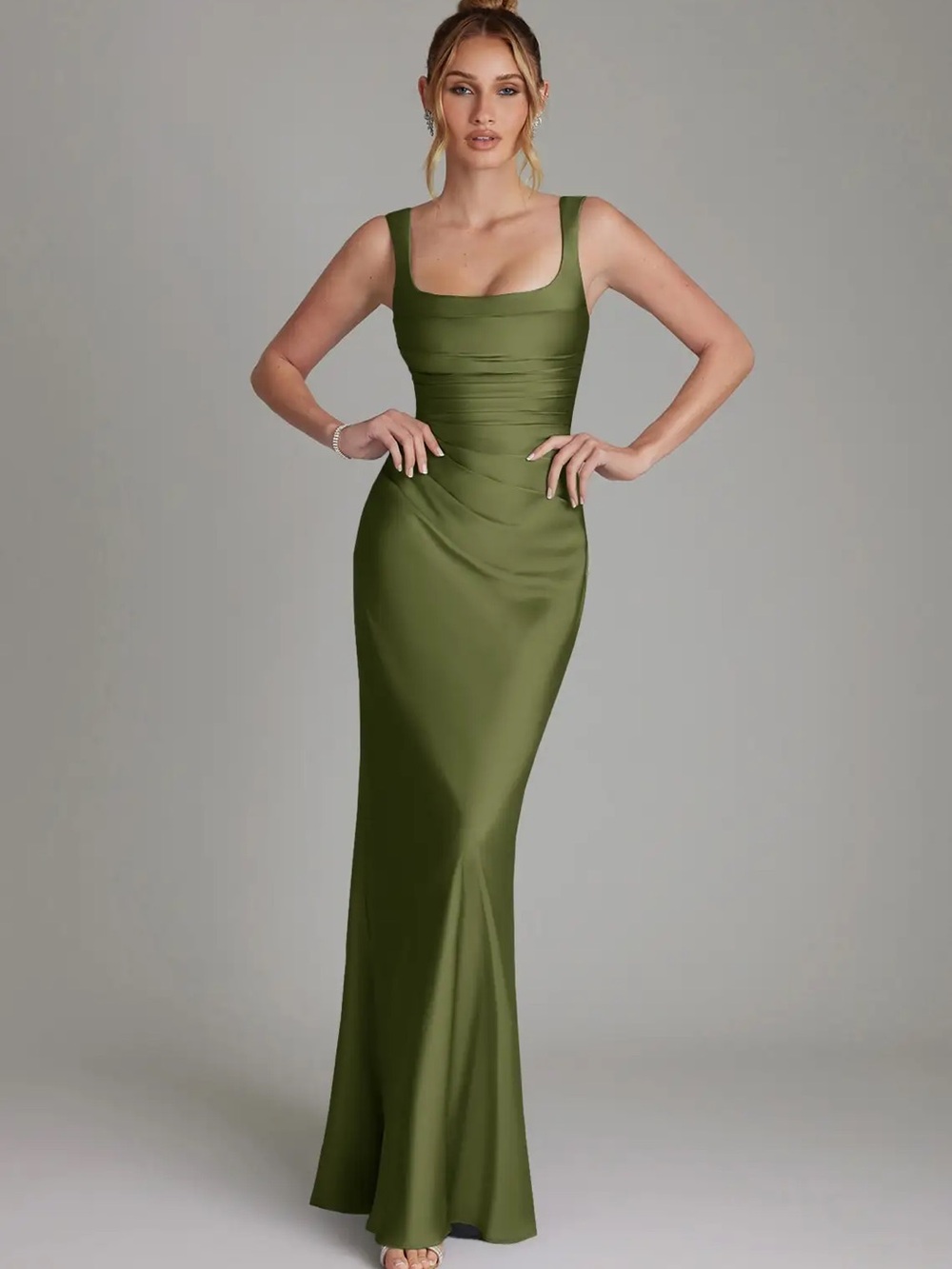 NWT Azazie Agustina in Olive